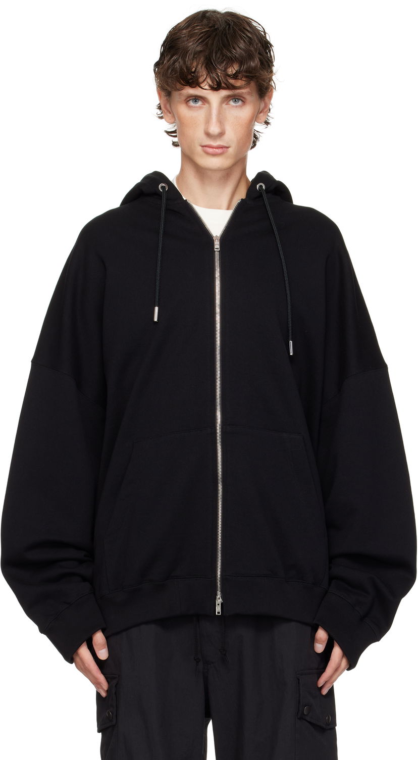 Pulover Mastermind WORLD Oversize Full-Zip Hoodie Črna | MW24S13-SW022-001