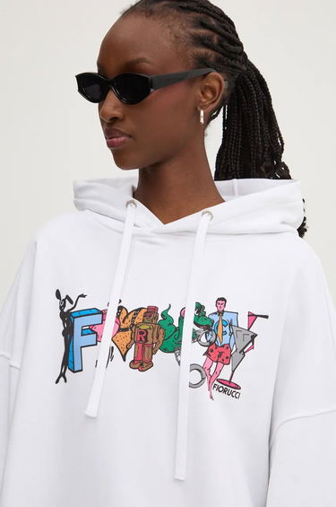 Pulover Fiorucci Print Hoodie Bela | U01FMSHO092CJ05WH02, 5