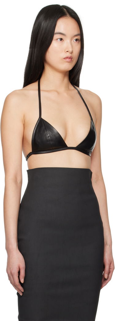 Modrček Rick Owens Rick Owens Hollywood Leather Triangle Bra Črna | RP01E7091 LBY, 1