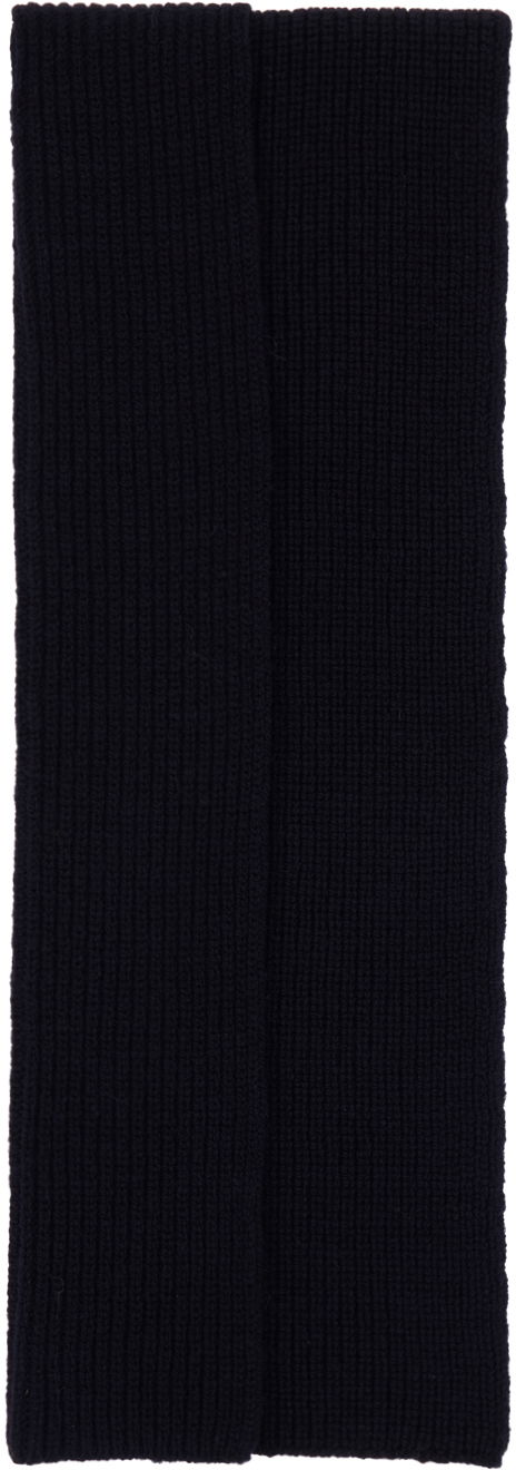 Šala Dries Van Noten Ribbed Knitted Scarf Modra | 242-021235-9706