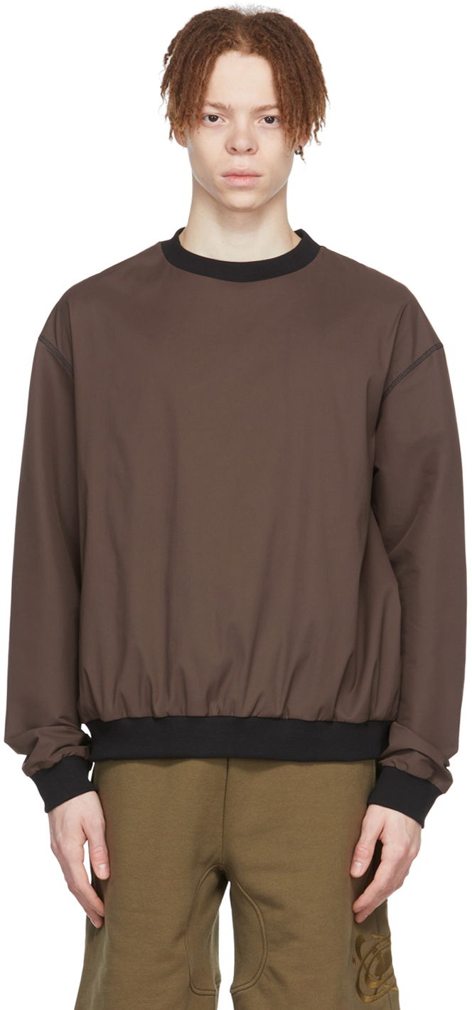 Pulover AFFXWRKS Nylon Relaxed-Fit Sweatshirt Rjava | SS22ML01