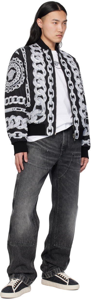 Bomber jakna Versace Versace Medusa Chains Reversible Bomber Jacket Črna | 1018824_1A13441, 4