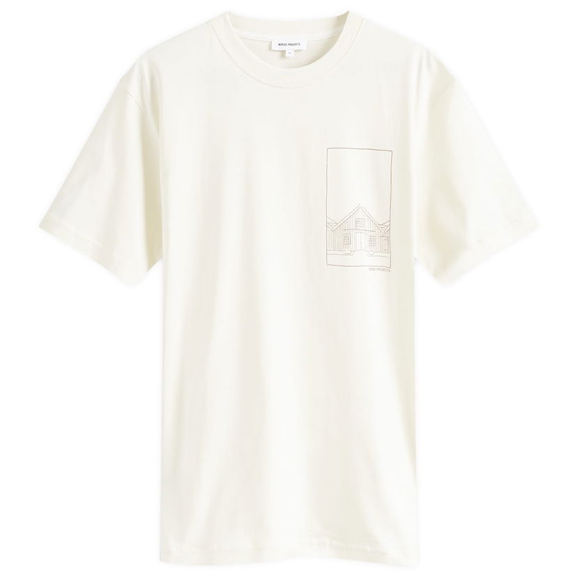 Majica NORSE PROJECTS Johannes Organic Kanonbadsvej Bela | N01-0661-0262