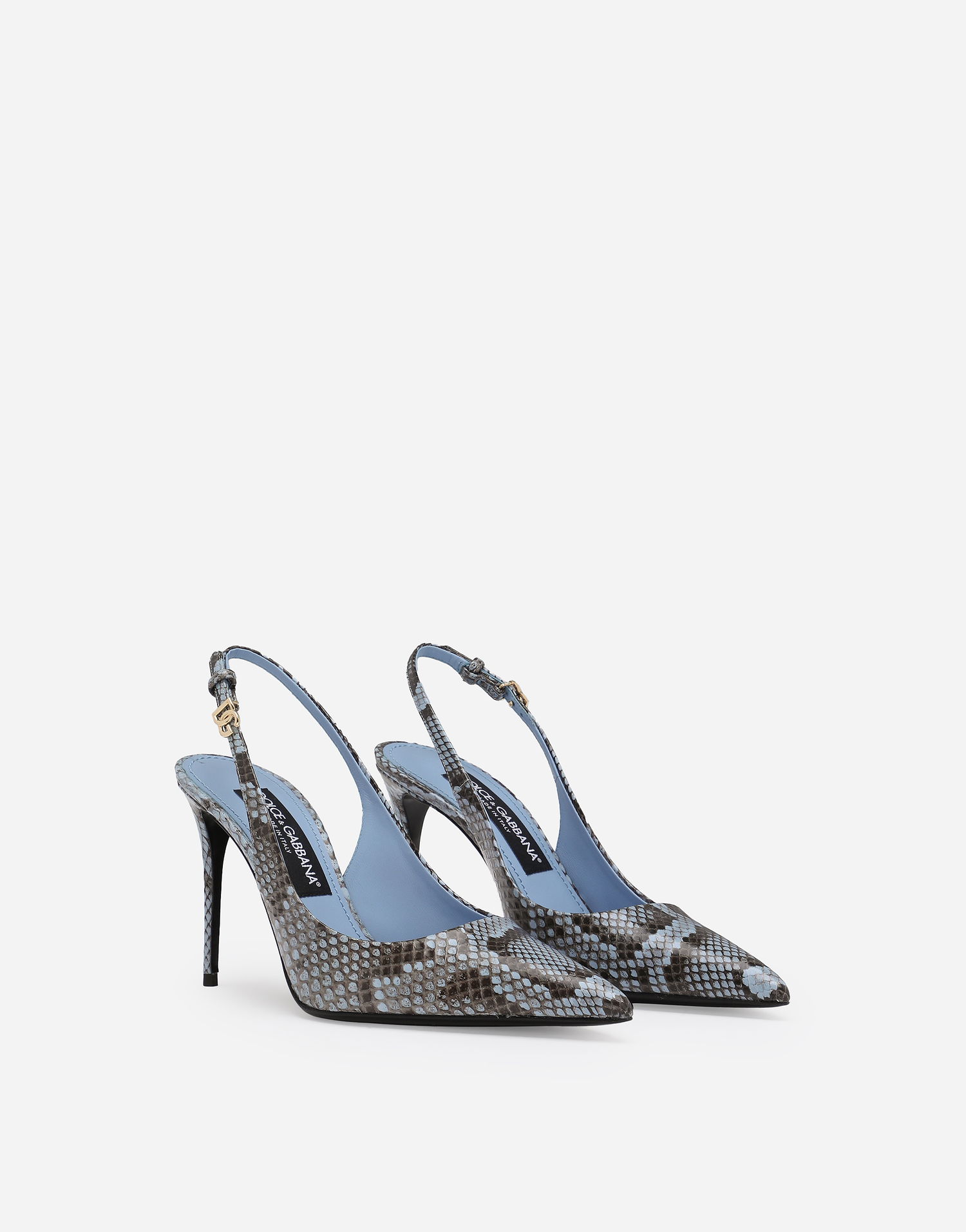 Superge in čevlji Dolce & Gabbana Python Skin Slingback Pumps Modra | CG0774A211180789, 1