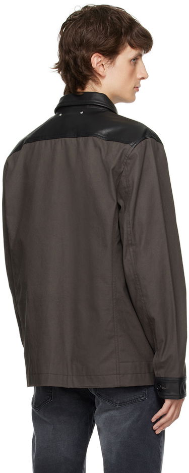 Jakna Paul Smith PS Paul Smith Paneled Leather Jacket Siva | M2R-319YL-L21450, 2