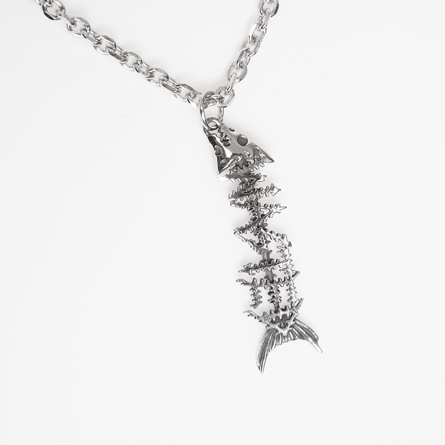 Ogrlica Wasted Paris U Surrender Necklace Fish Skeleton Pendant Kovinski | WP_000315, 1