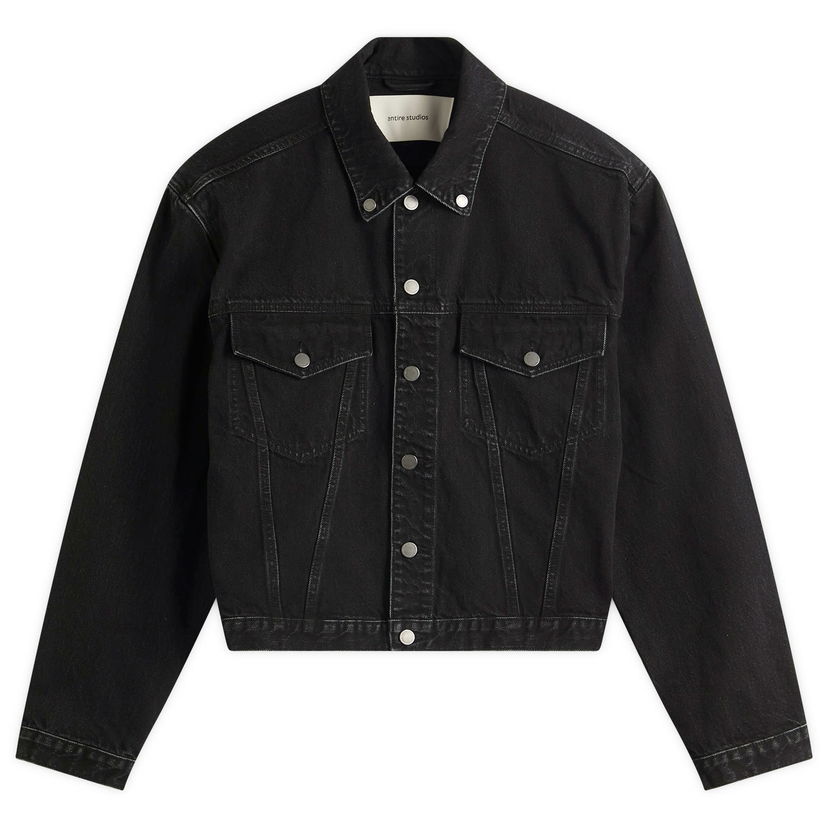 Jakna Entire Studios Entire Studios Shrunken Denim Jacket Size Small Črna | ESU-S25-11002-MA