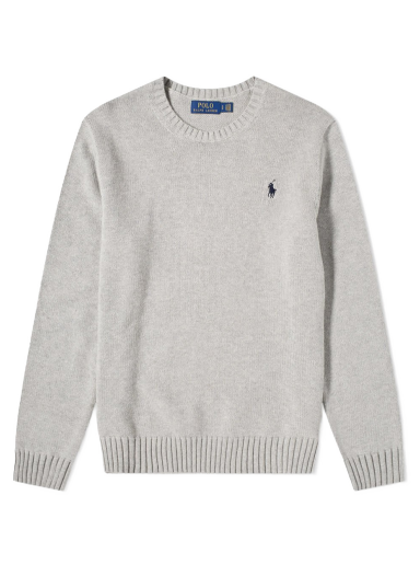 Pleteni pulover Polo by Ralph Lauren Andover Heather Crewneck Siva | 710810846004