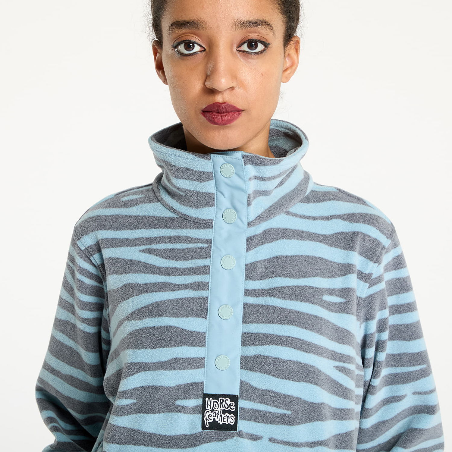 Pulover Horsefeathers Melia Sweatshirt Zebra M Turkizna | TW040B, 1