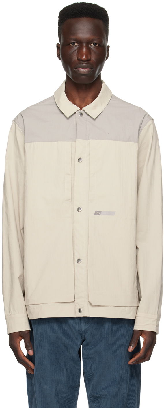 Vetrovka Paul Smith PS Paul Smith Contrast Shirt Bež | M2R-692Y-M21957-71