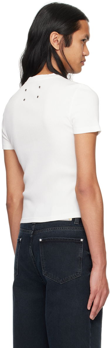 Majica Dion Lee Shrunken Rivet T-Shirt Bela | C3170PS24, 2