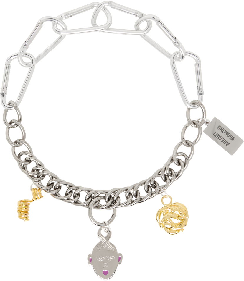 Ogrlica Chopova Lowena Chopova Lowena Triple Curl Charm Necklace Kovinski | 6587