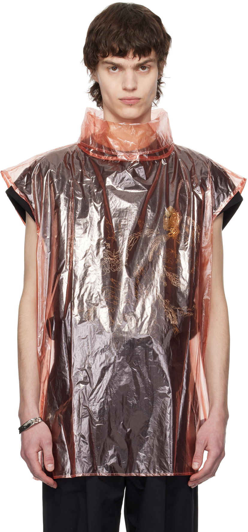 Srajce Dries Van Noten Dries Van Noten Sheer Sleeveless T-Shirt Oranžna | 251-020760-1258