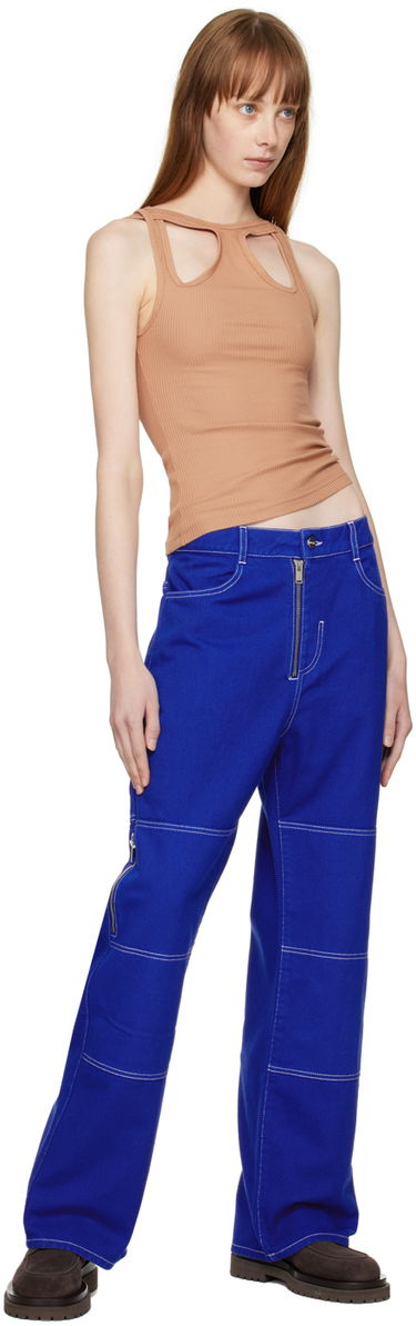 Majica brez rokavov Dion Lee Tan Shift Loop Tank Top Bež | C3080F22, 3