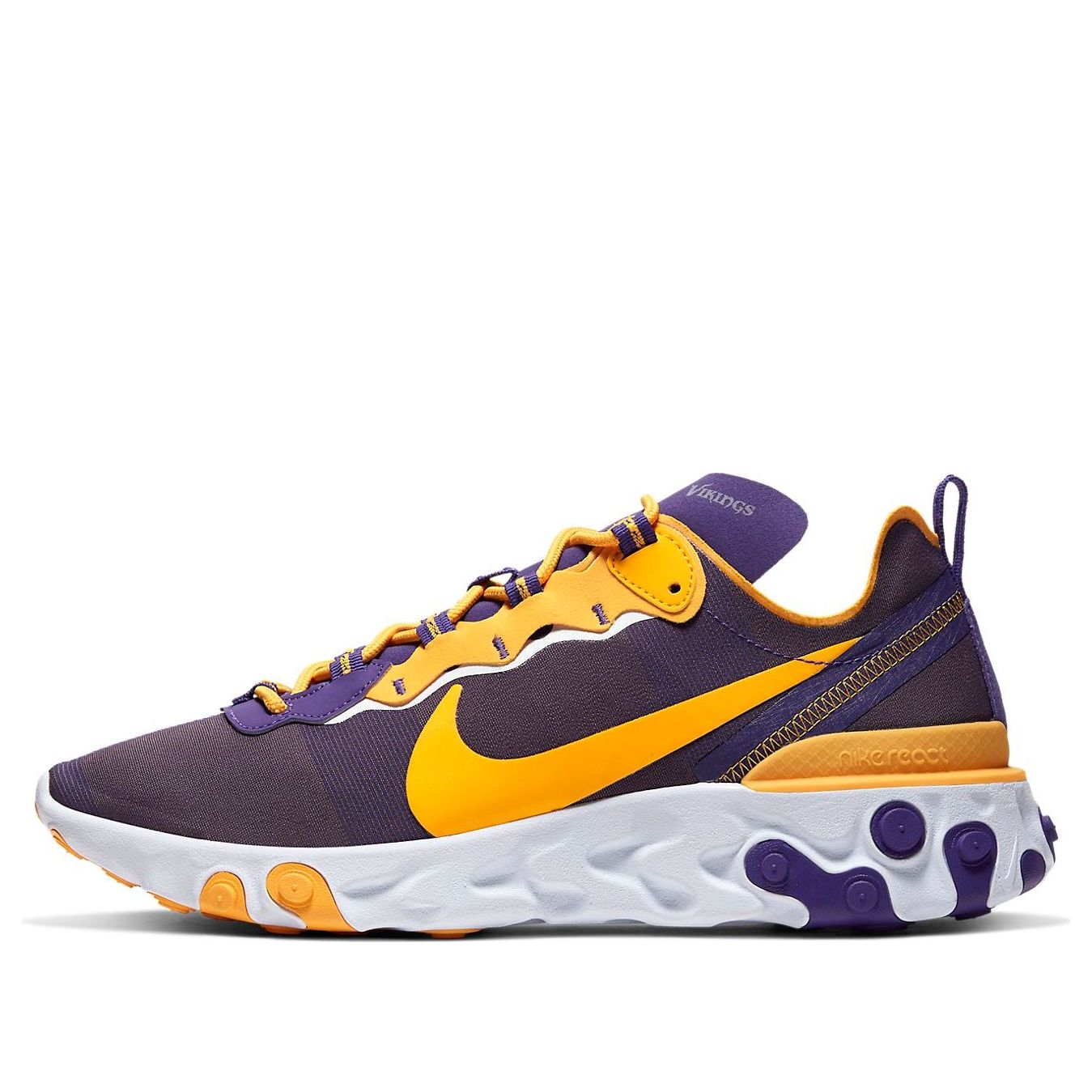 Superge in čevlji Nike NFL x React Element 55 Minnesota Vikings Lila | CK4897-500, 0