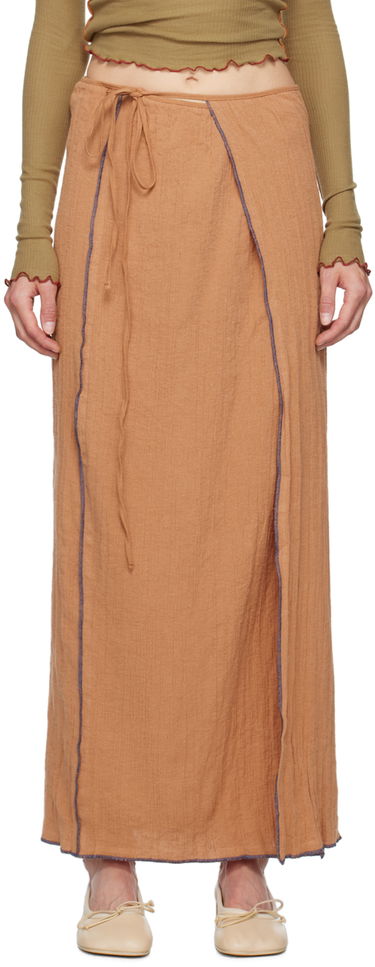 Krila Baserange Maxi Skirt with Front Slits Bež | SKSKW-CL-AU24, 0