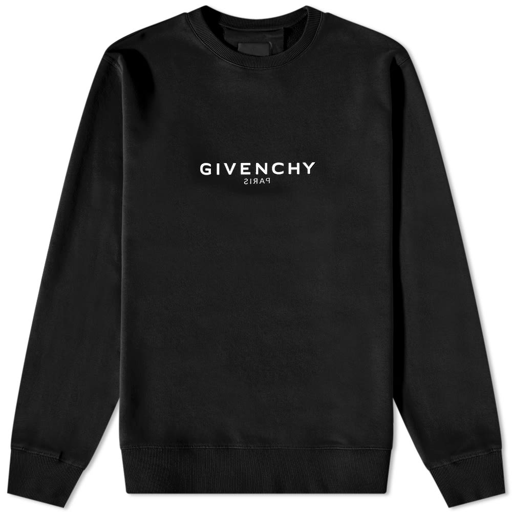 Pulover Givenchy Reverse Print Crew Sweat Črna | BMJ0HA3Y8N-001, 0