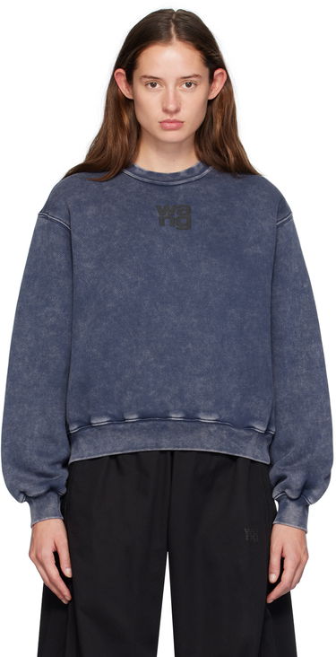 Pulover Alexander Wang Alexander Wang.t Puff Logo Sweatshirt Modra | 4CC3241518, 0