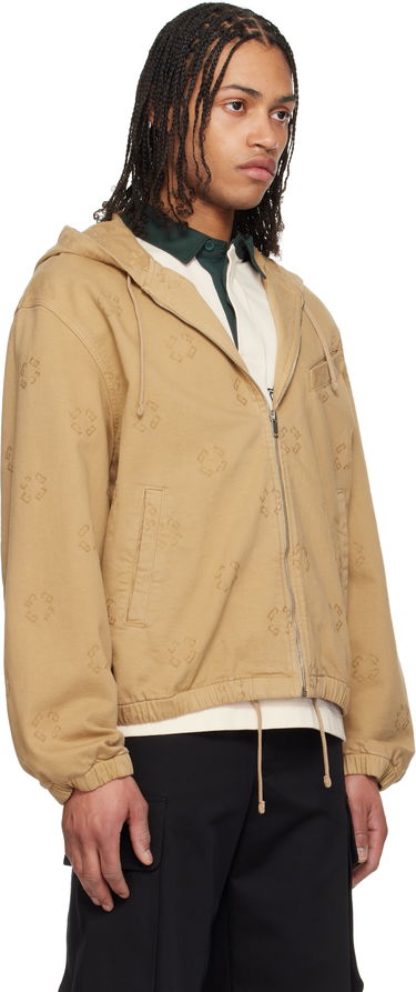 Pulover Givenchy Givenchy Monogram 72 Zipped Denim Jacket Bež | BM01AA5YC6250, 1