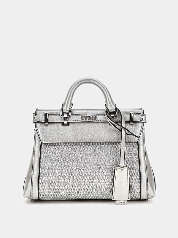Torbica GUESS Sestri Foiled Mini Handbag Siva | HWWY8985760