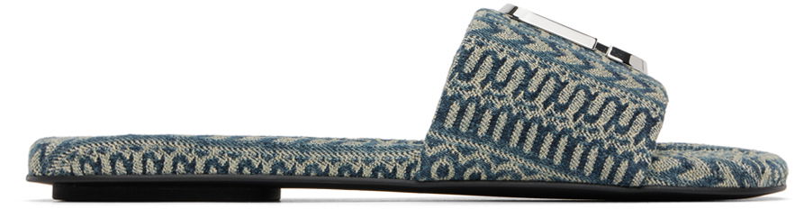 Kratke hlače Marc Jacobs Marc Jacobs 'The J Marc Washed Monogram Denim' Slides Modra | 2P3FSA006F04, 0