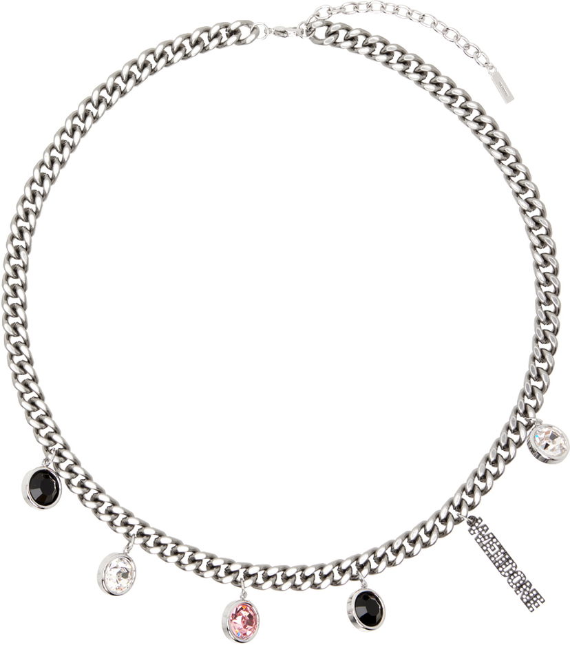 Ogrlica We11done We11done Stone Charm Chain Necklace Kovinski | WD-AJ2-24-565-U-SV