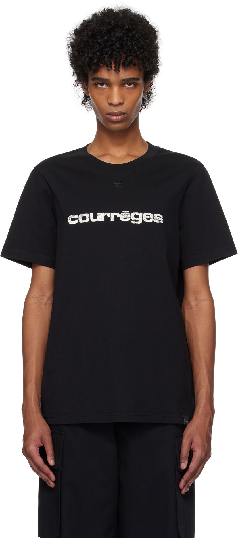 Majica Courrèges Courrèges AC Logo T-Shirt Črna | 125JTS008JS0112