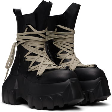 Superge in čevlji Rick Owens Rick Owens Hollywood Megalace Mega Tractor Boots Črna | RR01E5867 LCHW1, 3