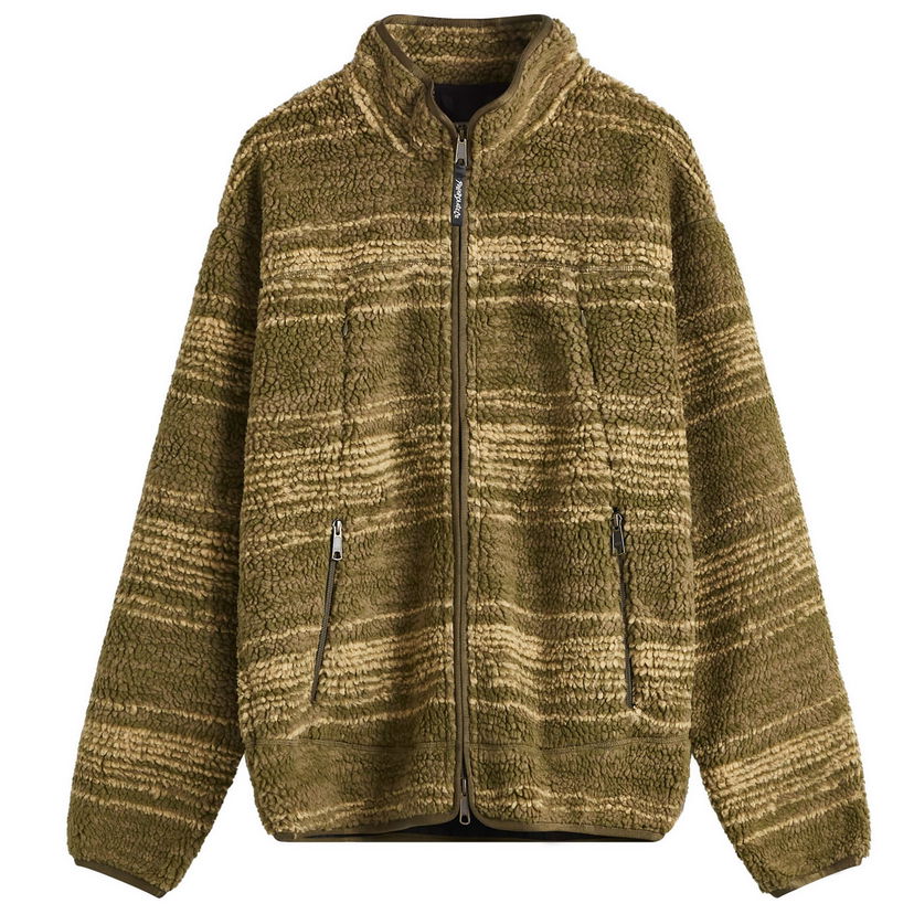 Pulover Polar Skate Co. Fleece Jacket With Zip Closure Zelena | PSC-W24-3