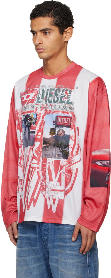 Majica Diesel T-Ruby Striped Graphic Long Sleeve T-Shirt Večbarvna | A19539-0LKCC-42AA, 3