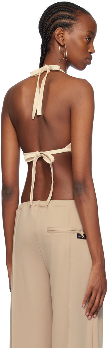 Trenirka Courrèges Contrast Trim Halter Bra Bež | 124JBR034JS0070, 2