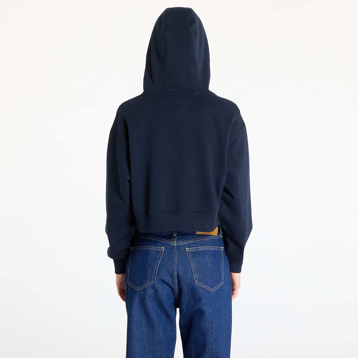Pulover Tommy Hilfiger Tommy Jeans Relaxed Cropped Script Hoodie Mornarica | DW0DW20306 C1G, 1