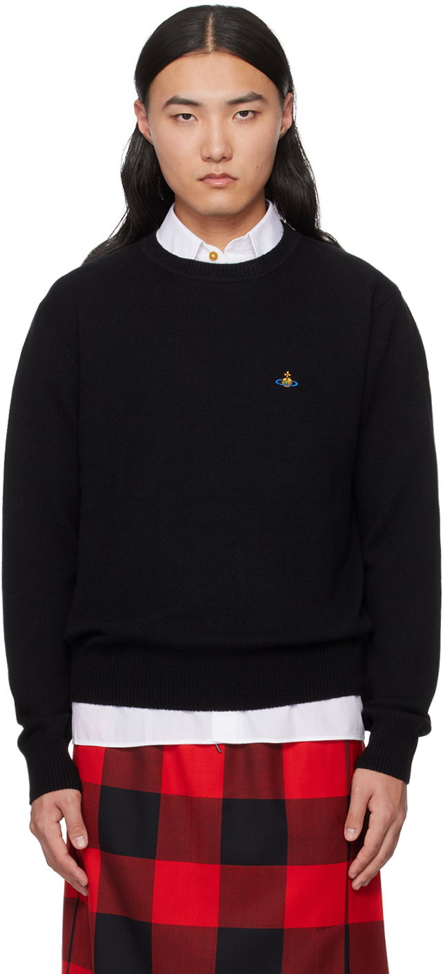 Pleteni pulover Vivienne Westwood Alex Sweater Črna | 27010012-Y0018-