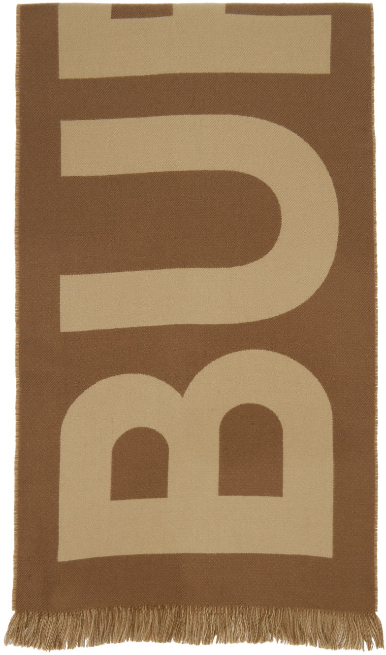 Šala Burberry Jacquard Logo Scarf Brown & Beige Rjava | 8057148
