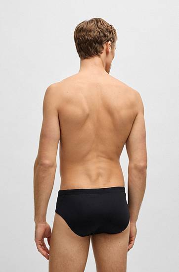 Kopalke BOSS Swim Briefs with Signature Stripe and Logo Črna | 50515714, 1