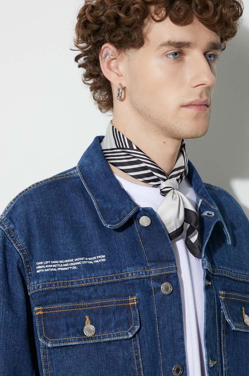 Jakna PANGAIA Pangaia Himalayan Nettle & Organic Cotton Denim Jacket Modra | 10000336