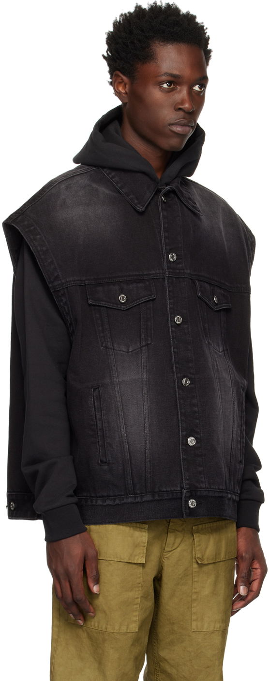 Telovnik We11done We11done Oversized Trucker Denim Vest Črna | WD-DV3-22-385-U-BK, 1