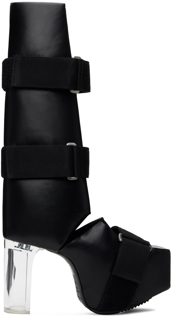 Oblačila Rick Owens Rick Owens Open Splint Kiss Boots Črna | RR01D3827 LGEGR0, 0