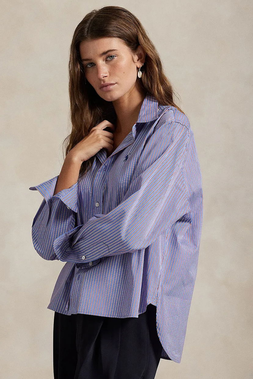 Srajce Polo by Ralph Lauren Polo Ralph Lauren Relaxed Fit Striped Button-Down Shirt Modra | 211973130