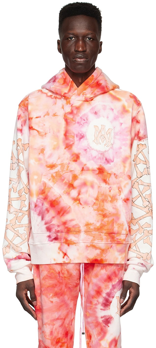 Pulover AMIRI AMIRI Tie-Dye Hoodie Roza | SS22MJL014-