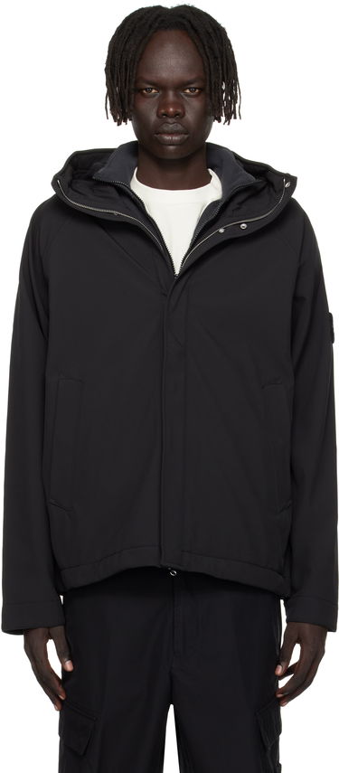Jakna Stone Island Soft Shell-R E.Dye Hooded Jacket Črna | K2S15 Q100010 S0B22, 0