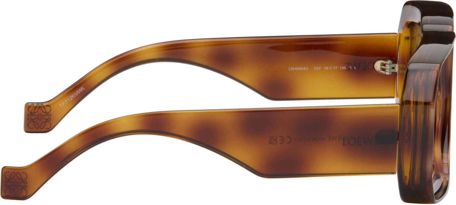 Sončna očala Loewe Paula's Ibiza Dive Chunky Squared-Frame Eyewear Rjava | LW40064U 192337136368, 1