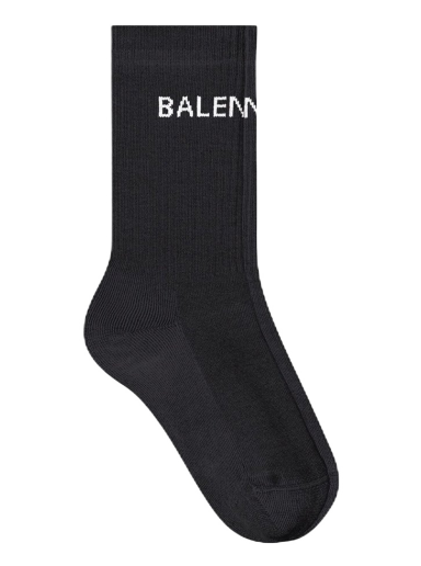 Nogavice Balenciaga Logo Socks Črna | 530580472B4107