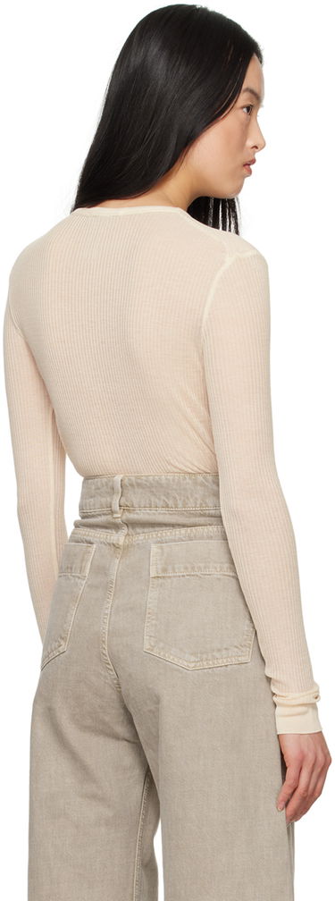 Pleteni pulover LEMAIRE Women's Seamless Button Cardigan Bež | TO1157 LK1017, 2