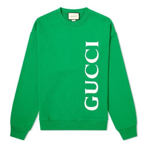Pleteni pulover Gucci Logo Sweatshirt Zelena | 599345-XJB1C-3189