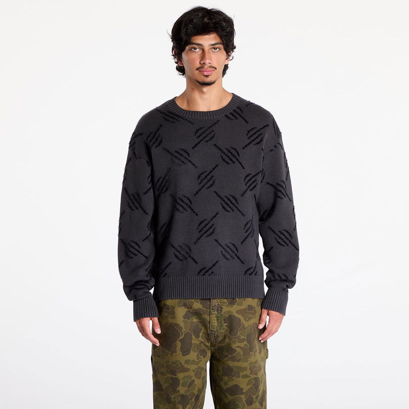Pleteni pulover DAILY PAPER Tevin Monogram Knit Sweater Siva | 2421104