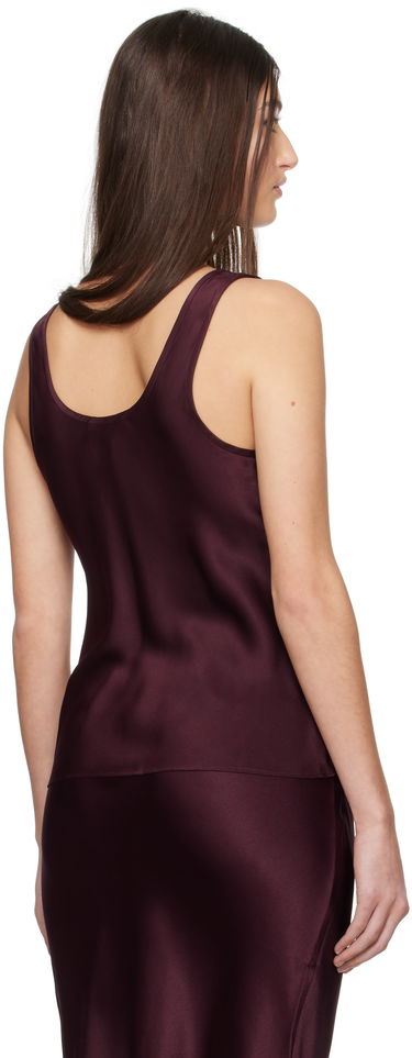 Majica brez rokavov Anine Bing Anine Bing Lea Silk Tank Top Bordo | A-07-0839-RED15, 2