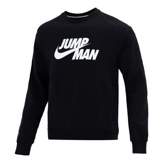 Pleteni pulover Jordan Air Jordan Logo Fleece Pullover Črna | DJ0241-010