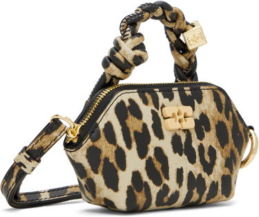 Torbica GANNI GANNI Nano Bou Leopard Print Bag Bež | A6549, 1