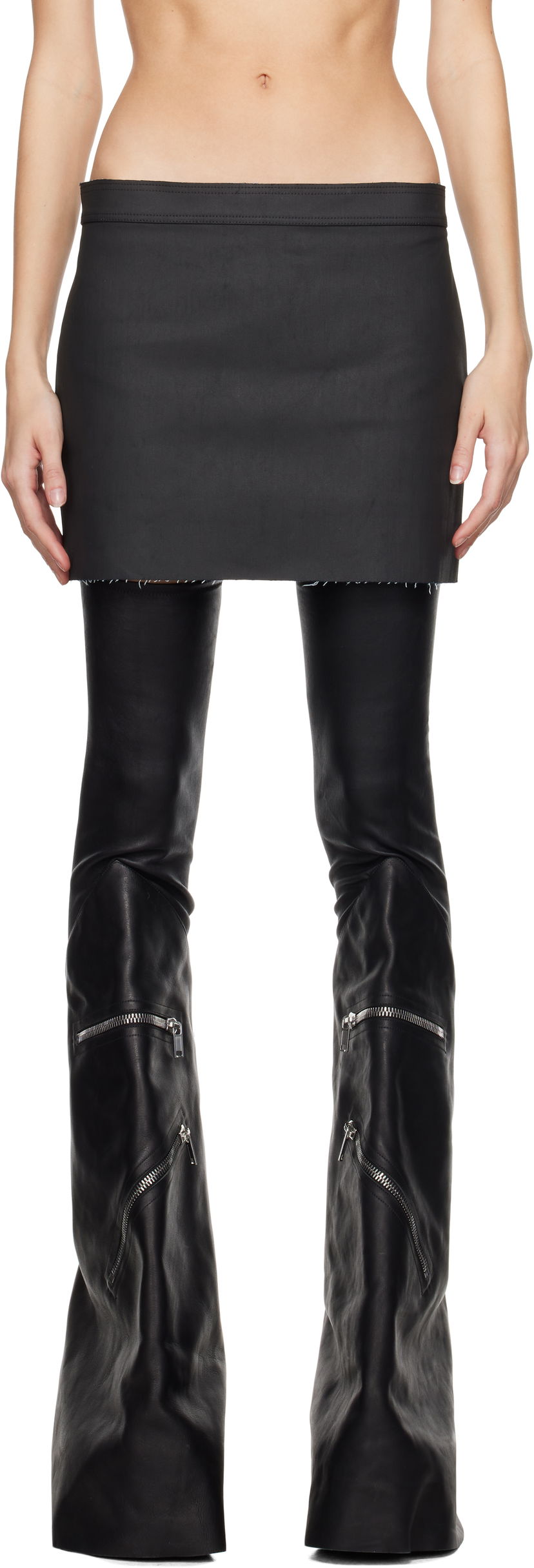 Krila Rick Owens Denim Miniskirt Črna | RO02D3337 SMT